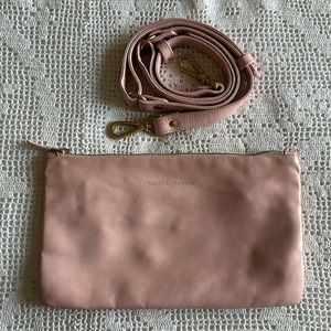 Pink Leather Clutch